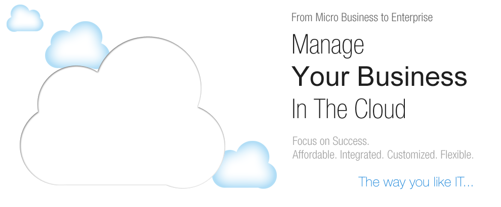 Manage Your Business In The Cloud - From Home Business to Enterprise - Focus on Success. Affordable. Secure. Easy.